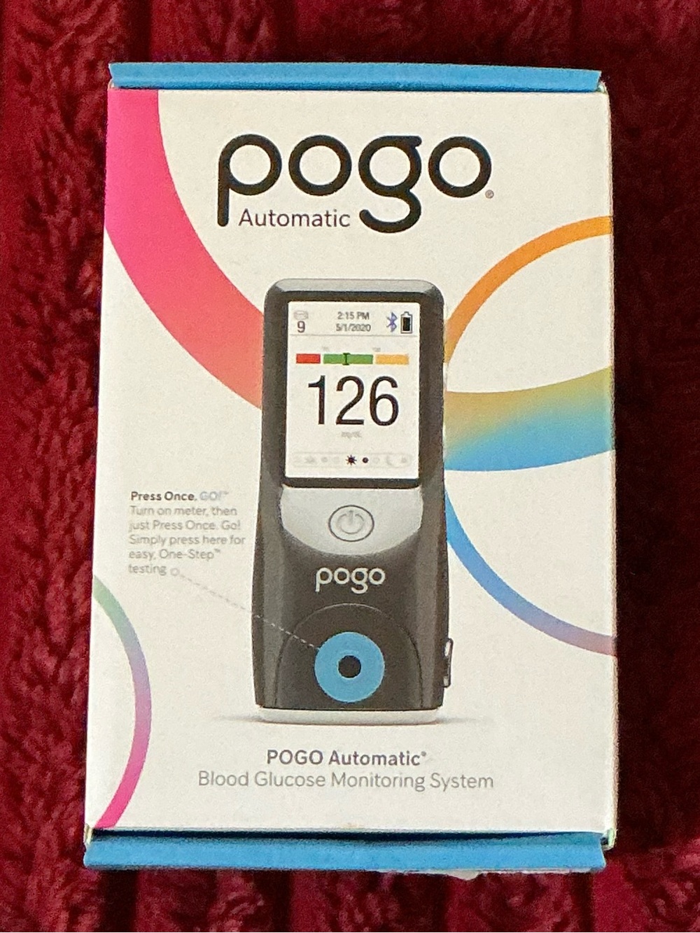 Pogo Automatic Blood Glucose Monitoring System – Black/Blue